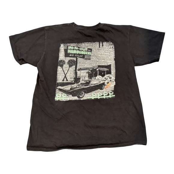 In-N-Out Burger California T-Shirt Mens L Classic Camaro Black 2023 Made In USA - Picture 1 of 3
